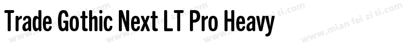 Trade Gothic Next LT Pro Heavy字体转换